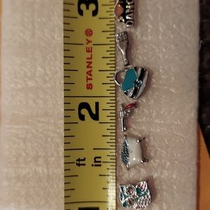 Origami owl charms, owl, bathtub, gun, wine, purse, dance